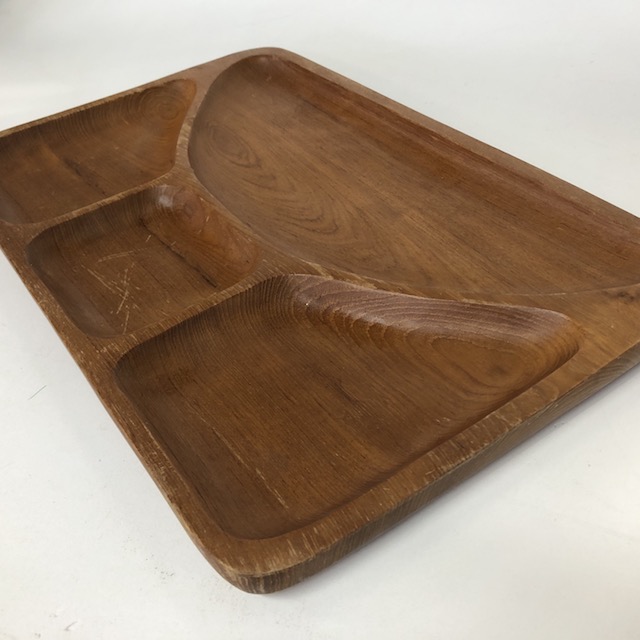 TRAY, Teak Compartment